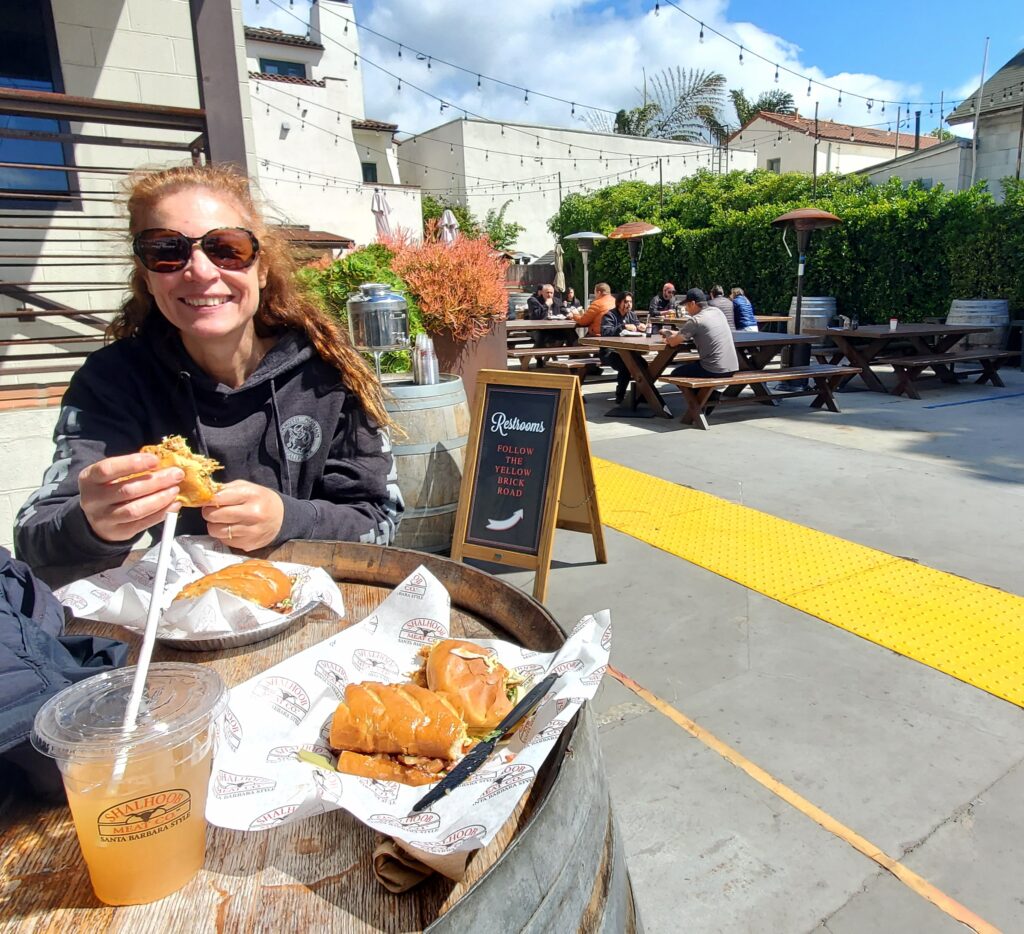 one day in santa barbara lunch Shalhoobs funk zone patio