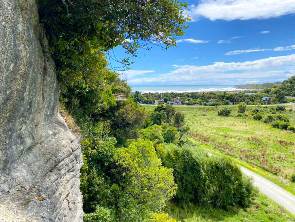 weka wall punakaiki new zealand rock climbing