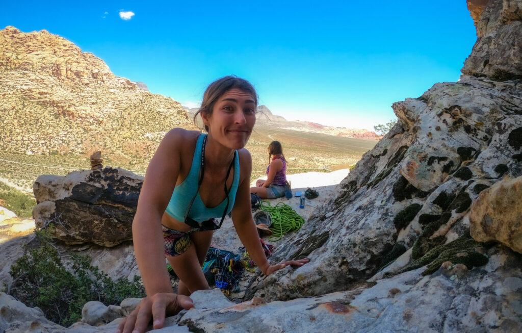 rock climbing trip to red rocks