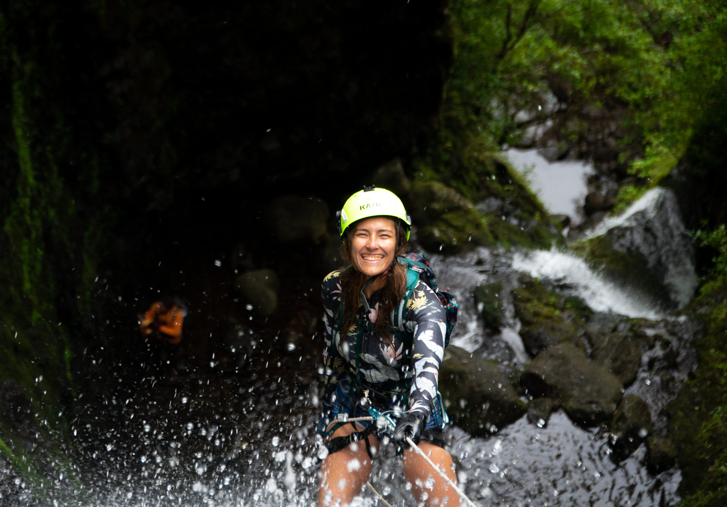 rappelling waterfalls