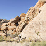 sunny beginner Joshua tree rock climbs