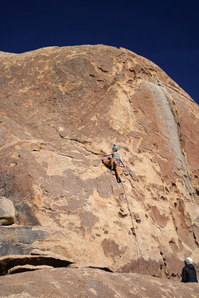 sunny Joshua tree sport climb