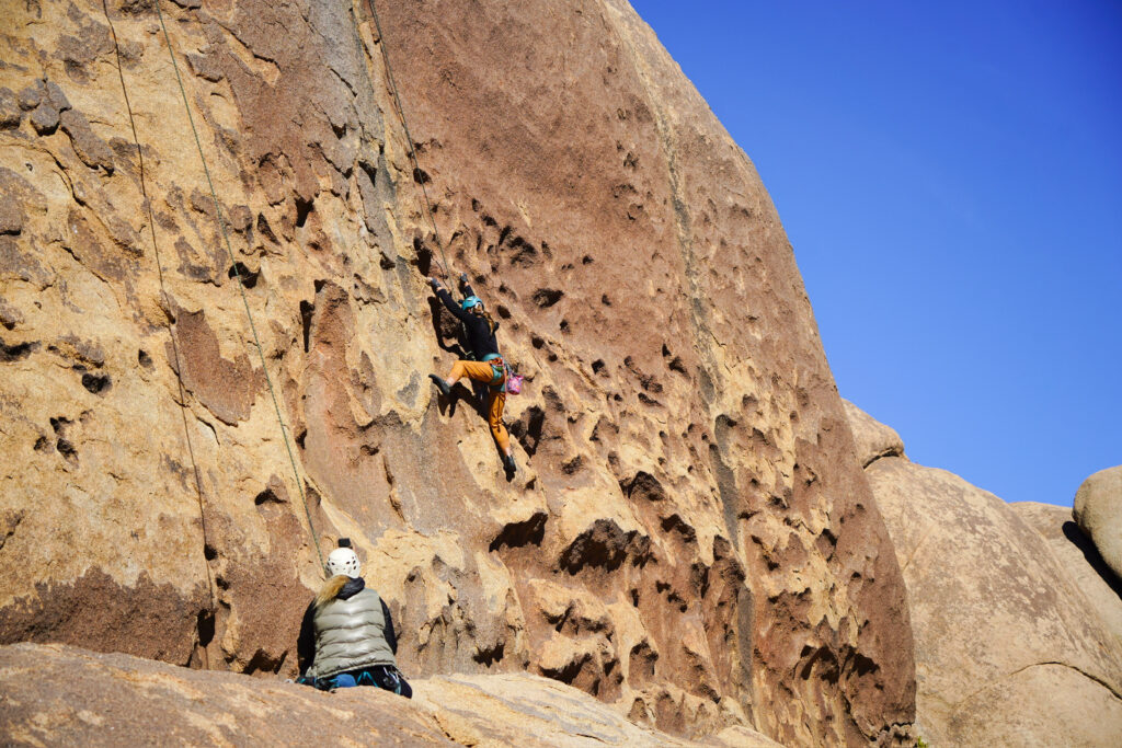 sunny Joshua tree climbs