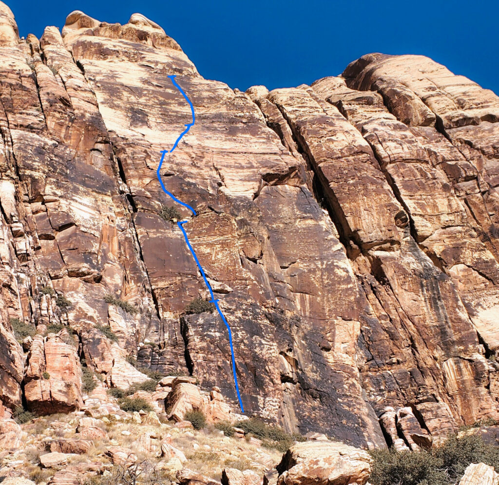 Birdland red rocks multi pitch trad climb